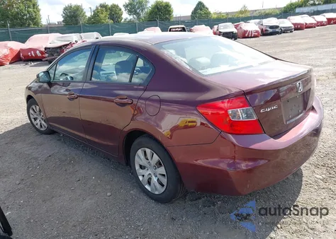 2012 Honda Civic Lx from USA, damaged, VIN 19XFB2F55CE345832